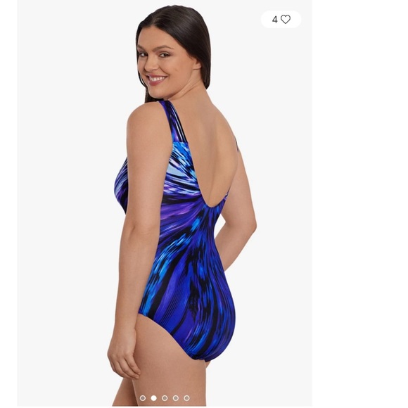 LONGITUDE Blue and Purple Women's Swimsuit SIZE 14 NWT - Picture 2 of 11